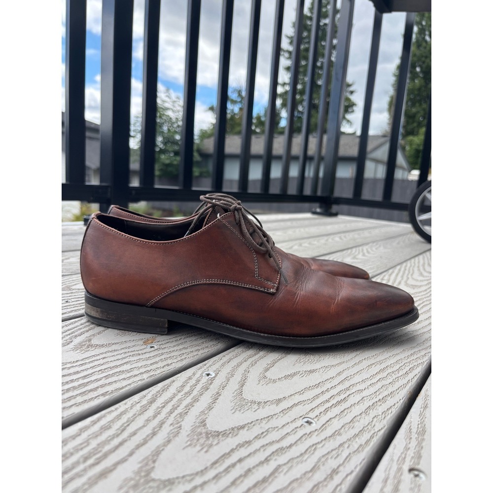 To Boot New York Adam Derrick Leather Oxford Dress Shoes Men's 9.5 Brown Italy